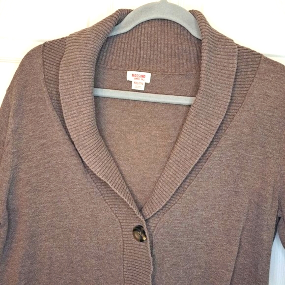Mossimo Brown Shawl Collar Button Down Sweater Plus Size XXL - Picture 4 of 7